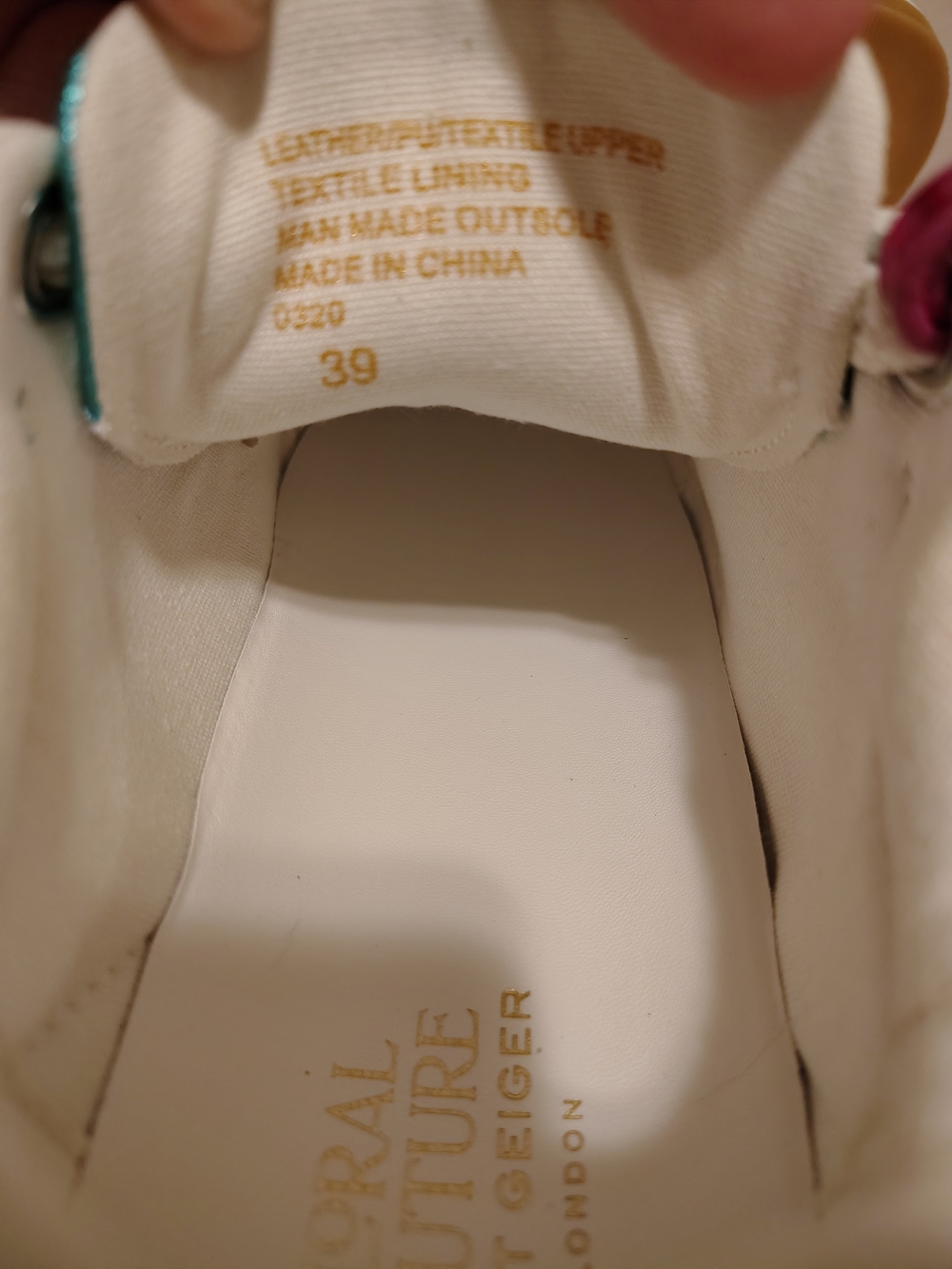 KURT GEIGER Floral Couture Sneakers NWT 39Eur/ 8-8.5 US - Picture 4 of 11